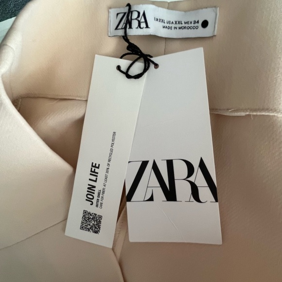 NWT Zara high waisted cropped pants, sz XXL, fits like a 14 - Picture 2 of 7